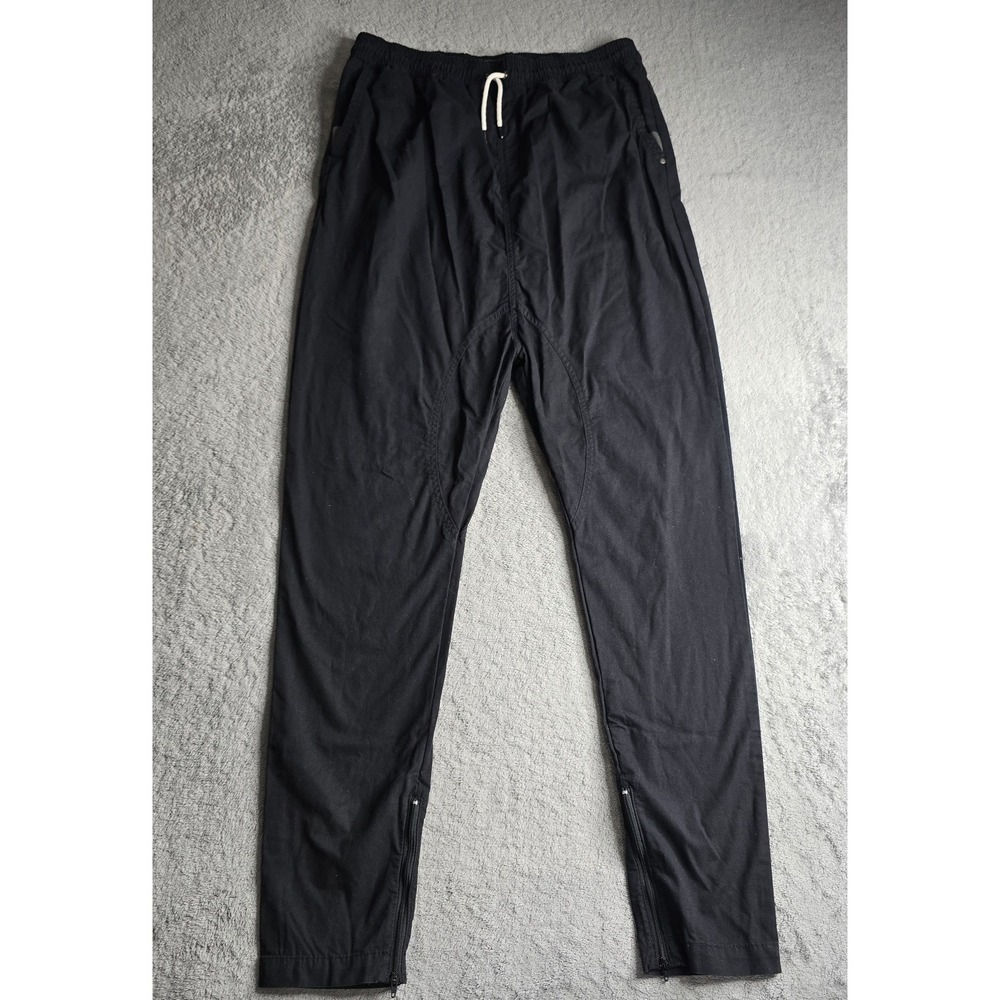 I Love Ugly The Harem Pant Mens XL Black Boho Zip Ankles Casual Stretch
